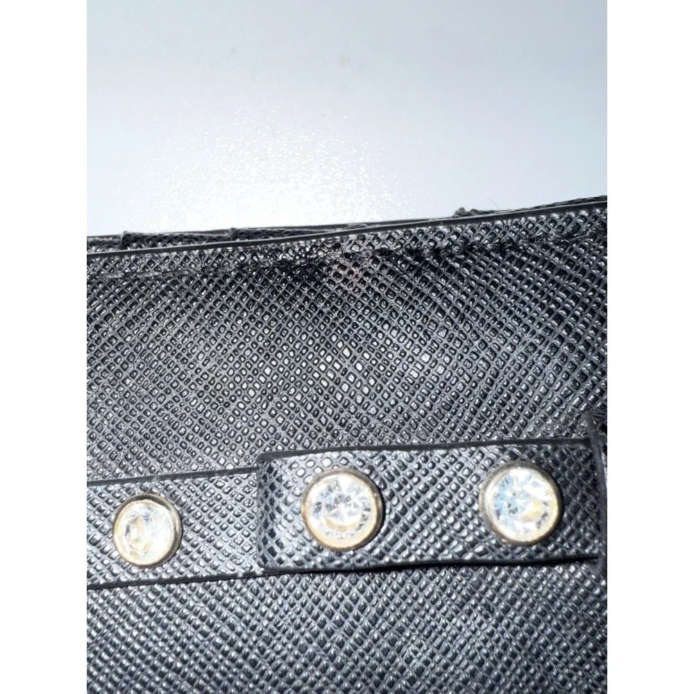 Kate Spade New York 250754 Womens Laurel Way Jeweled Clutch Wallet Black Bling R